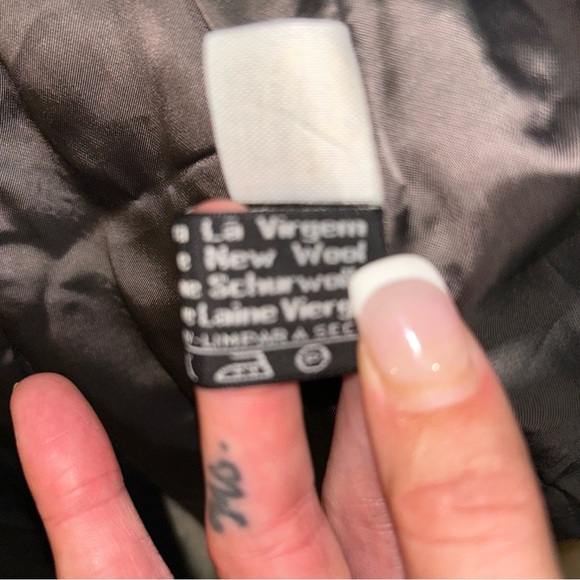 Elegant Double-Breasted Black  VTG Pinstripe Blazer 3/4 sleeve patrick hellman - Picture 8 of 8